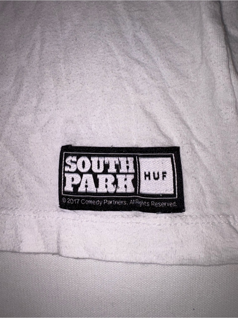 ⚡️ HUF X SOUTH PARK KENNY THUNDERSTRUCK LIGHTNING STRIKE WHITE POCKET T-SHIRT ⚡️ - Picture 4 of 10